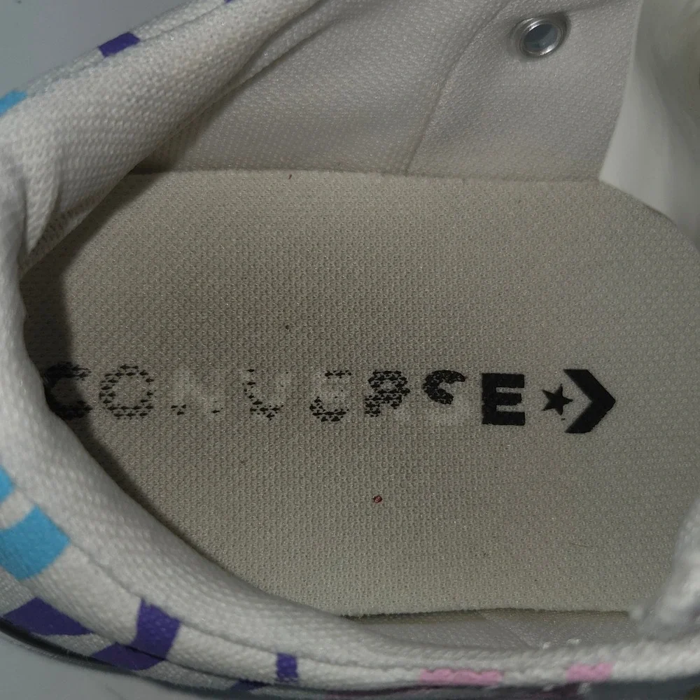 Converse Chuck Taylor‎ All Star Low Canvas Shoes White Rainbow Stripe Women 8.5 - Picture 7 of 12
